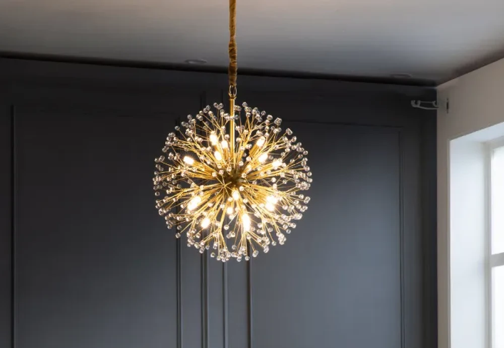 globe glass chandelier